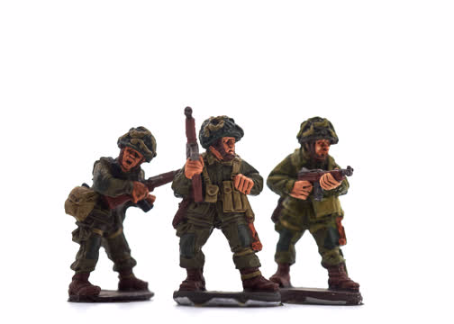 Collection of painted miniature soldiers