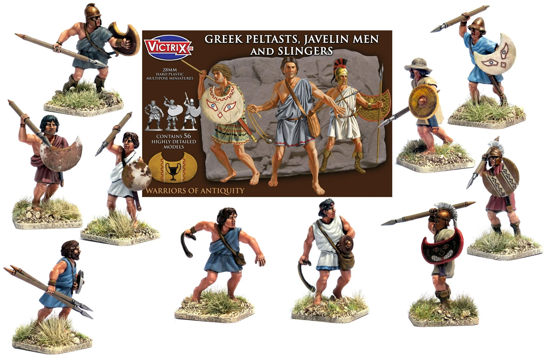 Victrix peltast miniatures