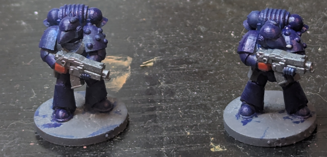 Crimson Fists with red hands painted