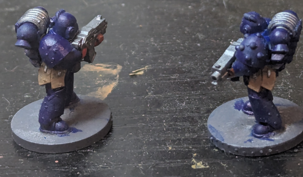 Crimson Fists with pouches and grenades painted