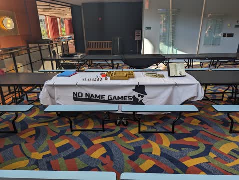 My vendor table setup at the convention