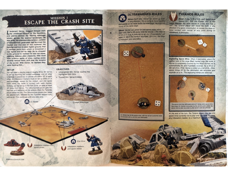 Example of a first mission layout from a quick-start guide